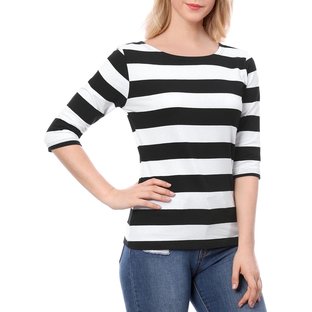NWT Stipped Top black and white and black and red